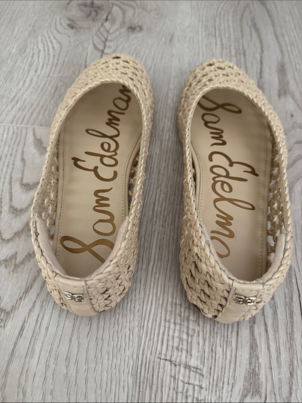 Sam Edelman Women's Shira Woven Flats Ivory size7.5 - Picture 5 of 9